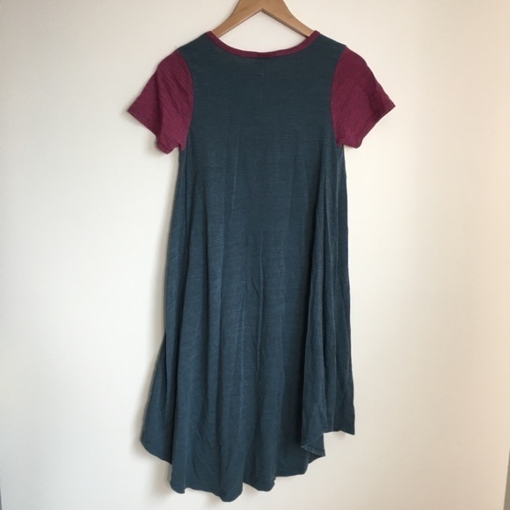 Lularoe Carly‎ high low Swing Dress color block Short Sleeve Womens Size … - Picture 4 of 5